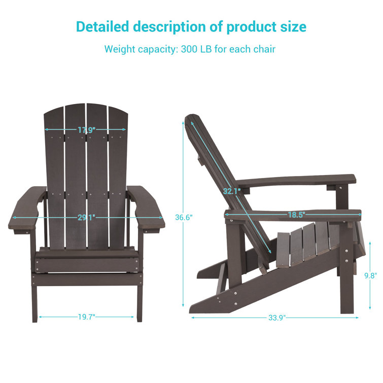 Highland Dunes Black Composite Adirondack Chair Wayfair